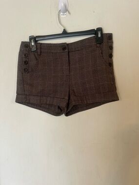 Unit USA Y2K Low Rise Sailor Plaid Brown  Shorts